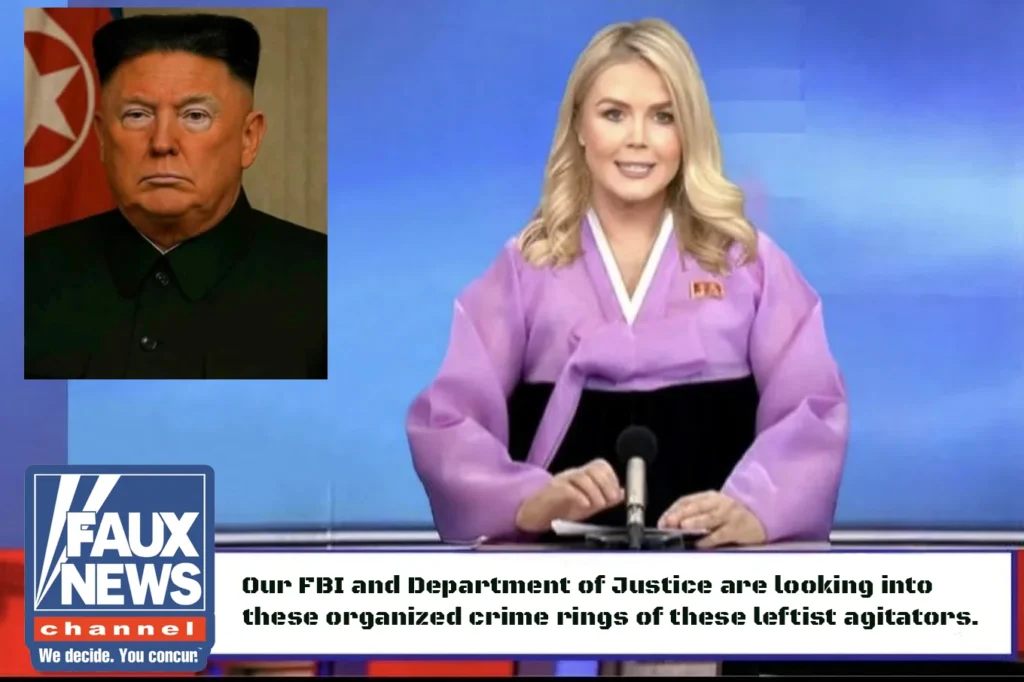 Leavett as South Korean News Reader
